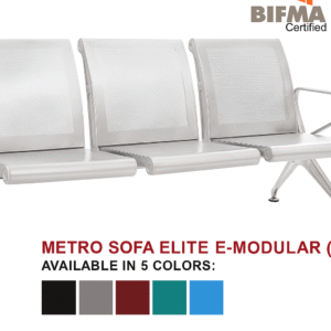 Metro Sofa Elite E-Modular 3 Seater – Premium Airport & Office Waiting Chair (BIFMA Certified) - Image 1