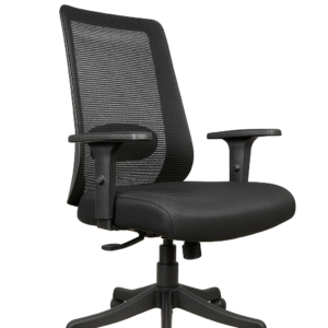 Hilite Medium Back Ergonomic Mesh Office Chair – Black - Image 1