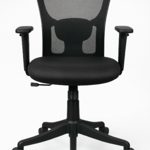 Jazz MB Ergonomic Mesh Back Office Chair with Adjustable Arms – Black - Image 1